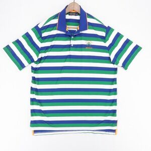 Polo Ralph Lauren 2017 US Open Erin Hills Polo Shirt Mens XL Green Blue Stripe